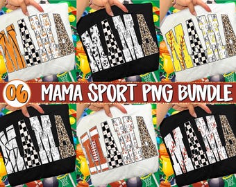 Sports Mama PNG Bundle, Leopard Checkered Bow Mom Design, Baseball Game Day Png, Trendy Mama PNG, Mothers Day Softball (Digital Download)