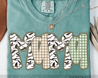 Camo Mallard Duck Mama T-Shirt PNG, Hunting Mom (Digital Download)