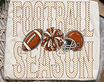Preppy Football Season White Polka Dots Png, Leopard Game Day Png, Football Mom Png, Football Leopard Dots Gingham,Football Bow Fall Sports