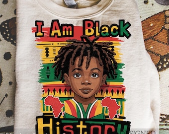 Black History Month PNG, Black Boy Design, Juneteenth, Kids BHM (Digital Download)