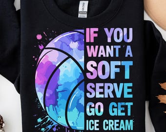 Volleyball Soft Serve PNG: Funny Sports Graphic (Digital Download