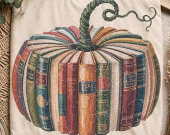 Vintage Book Lover Fall Png, Retro Book Pumpkin Png, Preppy Cozy Autumn Reading Pumpkin Png, Floral Bookish Fall Shirt Sublimation Design
