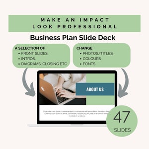 Business Plan Pitch Deck, Business Plan Template, Canva Presentation Template, Business Plan Slide Deck, Strategy Plan, Graph, Diagrams