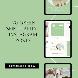 Green Social Media Templates| Spiritual Canva Instagram Template | Astrology Spiritual Coaches | Life Coach | Tarot Social Media Post |