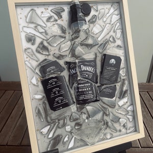 Bottle Art- Glass Art Jack Daniels