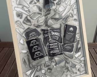 Arte en botella - Arte en vidrio Jack Daniels