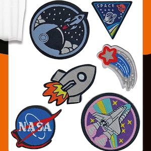 Space, Rocket, Nasa Patches,