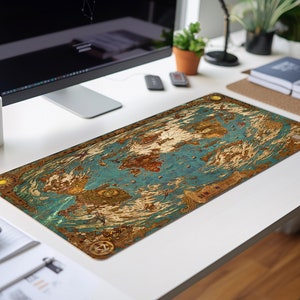Alfombrilla de escritorio de Final Fantasy XIV - Alfombrilla de ratón XXL Endwalker con mapa de Hydaelyn, ¡regalo perfecto para jugadores y geeks!