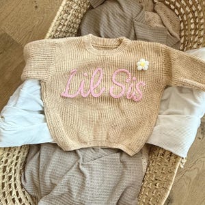 Baby Knit Sweater, Personalized Baby Clothes, Embroidered Baby Sweatshirt, Baby Name Sweater, Baby Girl Coming Home Outfit, Gift for Newborn