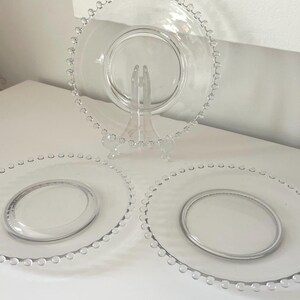 Rare 3-antique Vintage Imperial Glass Candlewick Salad Plates 8.25
