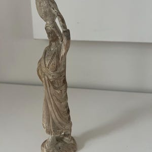 Primative Hand Carved Wooden Sculture Antique Rare 9.5”T