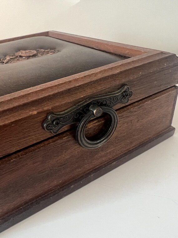 Stunning Vintage S Sper Bijou Wooden Trinket Jewe… - image 5