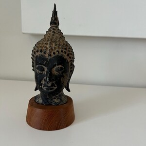 Stunning Rare 17th Century Thai Bronze Head of the Buddha | Ayutthaya Period | Sukhothai Style 8”T 4”R