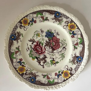 Vintage Bentick Brown by Royal Cauldone Dinner Plate