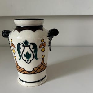 Vintage Erphila Czechoslovakia Bohemia Vase 5.5”T