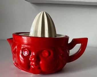 Vintage 1960s Red Face Juicer Reamer
