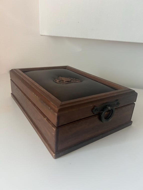 Stunning Vintage S Sper Bijou Wooden Trinket Jewe… - image 1