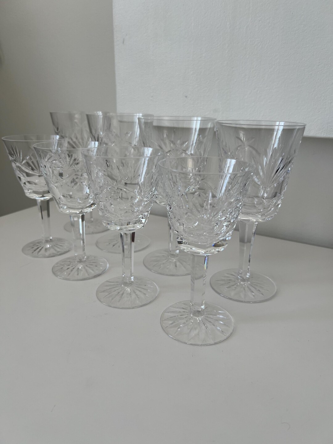 Waterford Crystal Retired Pattern Ashling Wine Goblet 7 8oz and 5 75