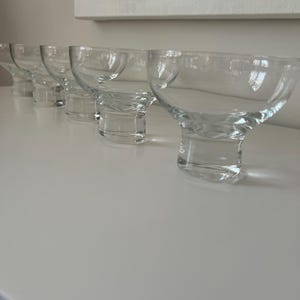 Vintage Luigi Bormioli Italy Music & Light Chopin Footed Dessert Glasses | Made in Italy | Set of 5