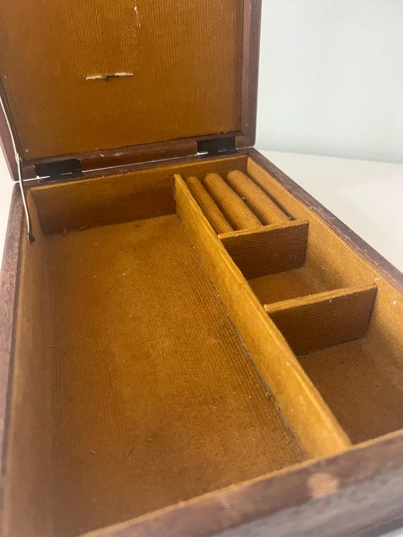 Stunning Vintage S Sper Bijou Wooden Trinket Jewe… - image 10