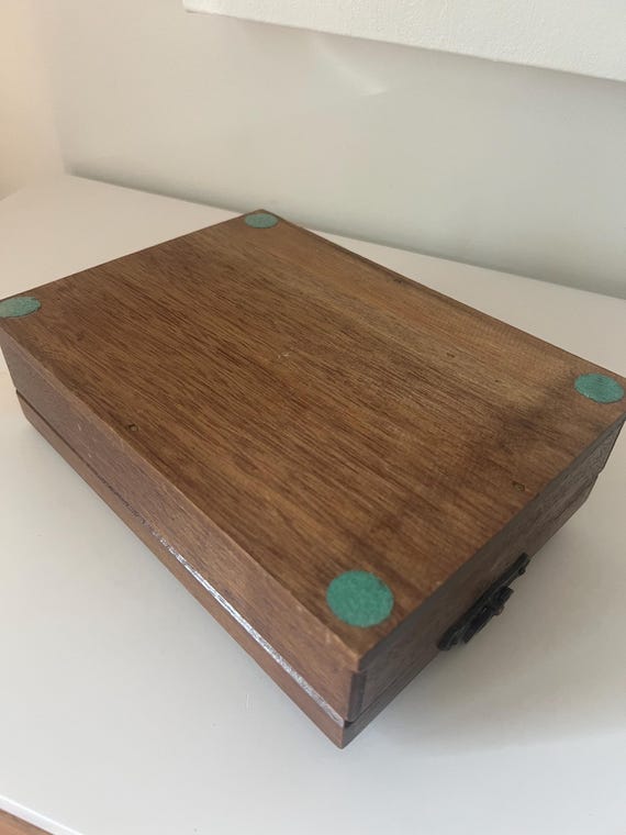 Stunning Vintage S Sper Bijou Wooden Trinket Jewe… - image 7