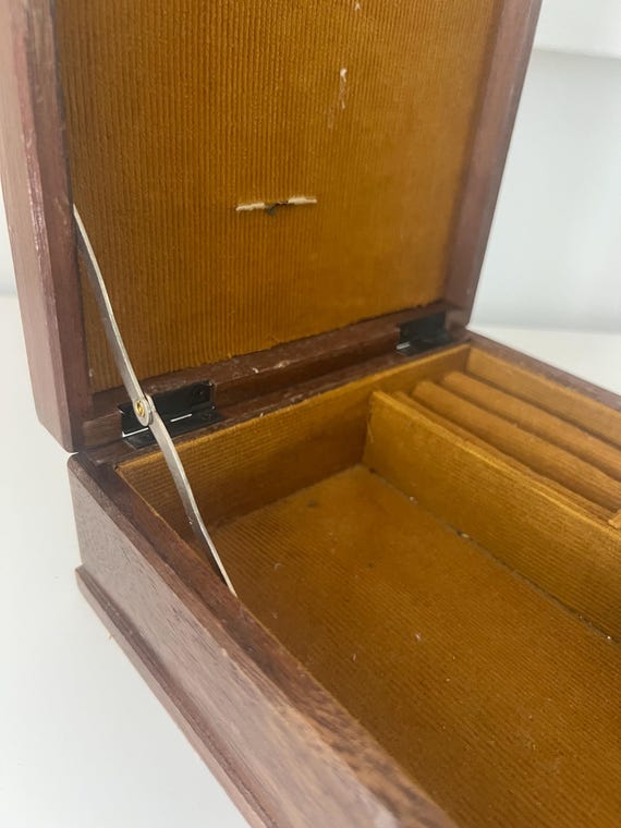 Stunning Vintage S Sper Bijou Wooden Trinket Jewe… - image 9