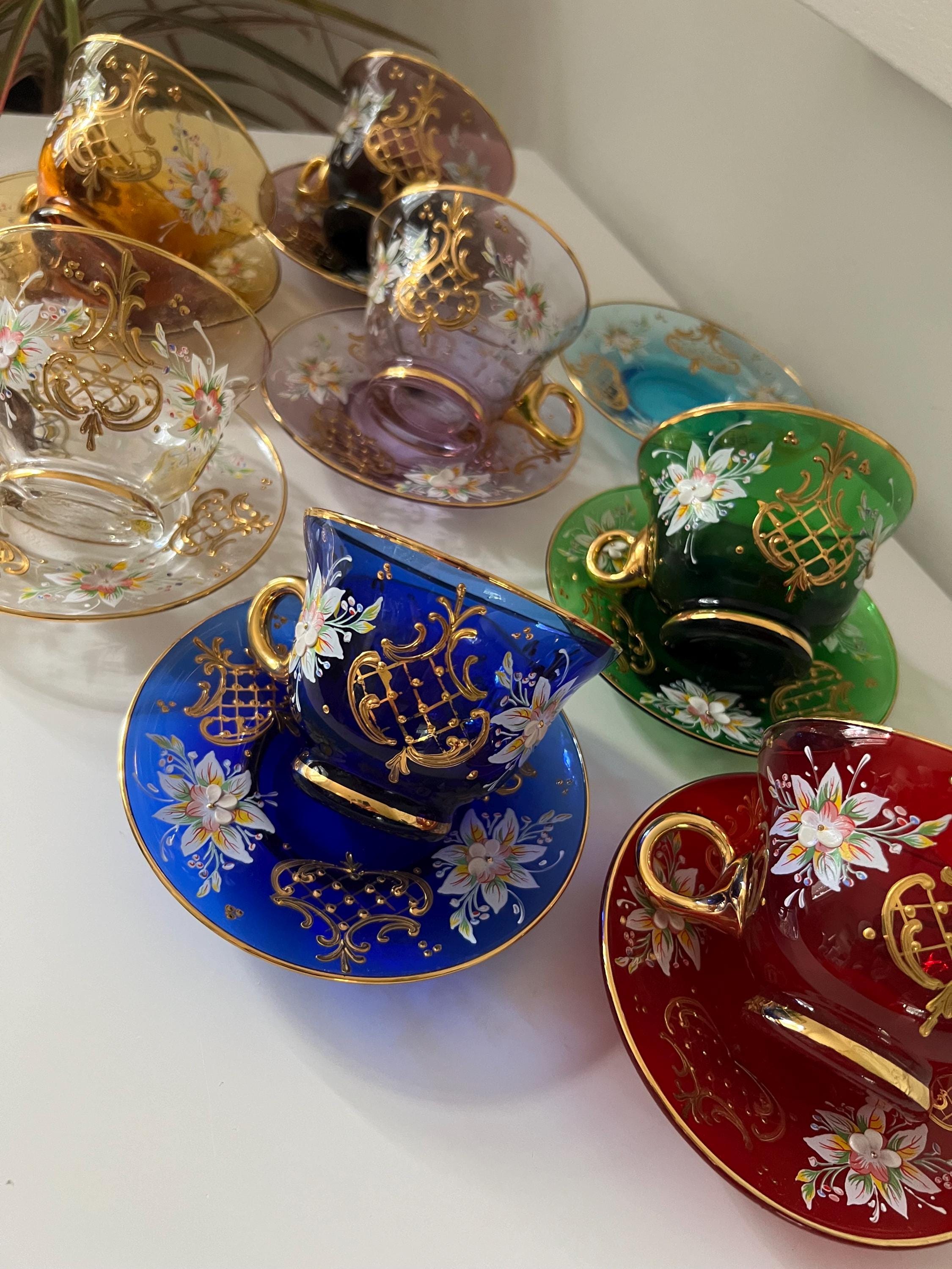 MURANO　 イタリア製 ティーセット Murano Tea Set - Etsy