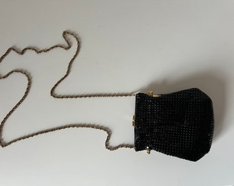 Black & Gold Mesh Handbag | Purse | Clutch
