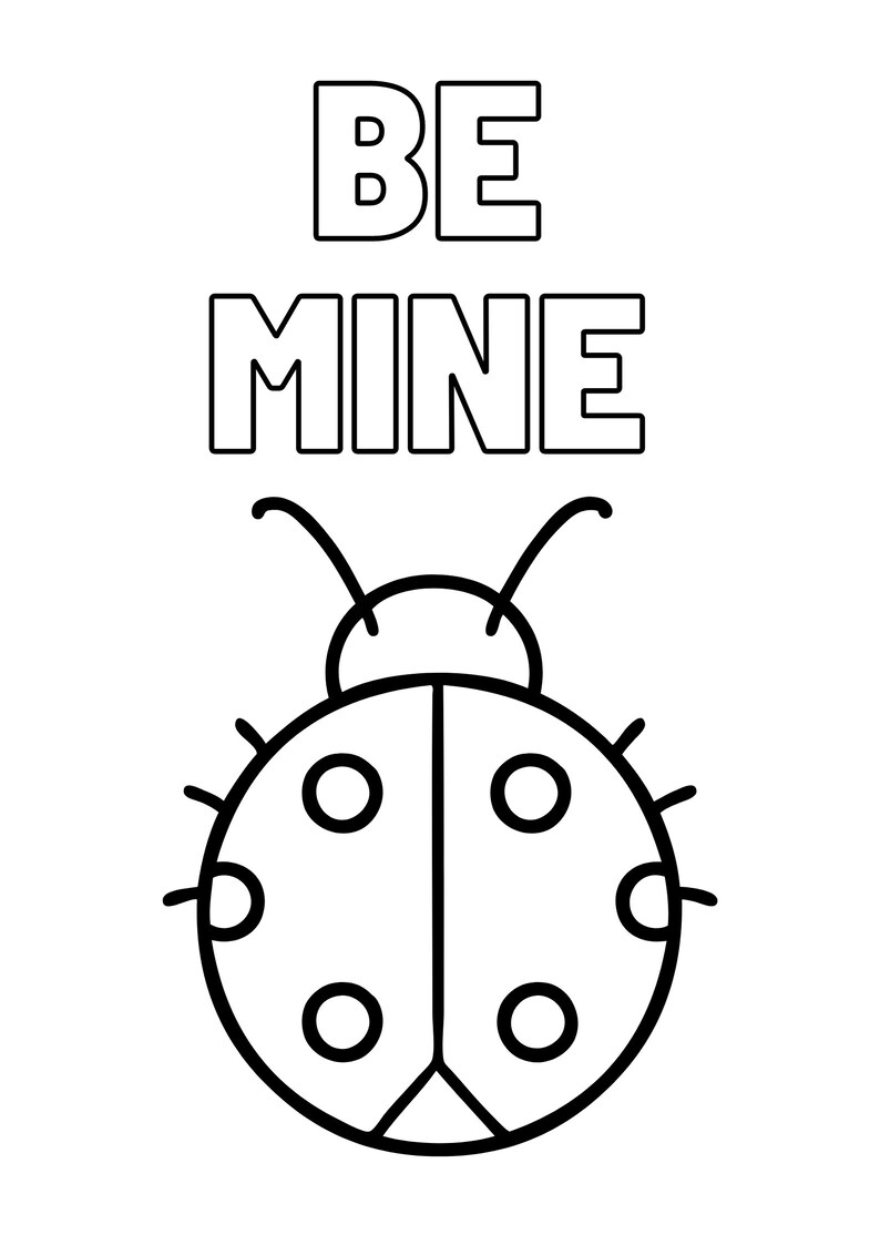 10 Printable Valentines Colouring Pages, PDF, Instantly Available Etsy