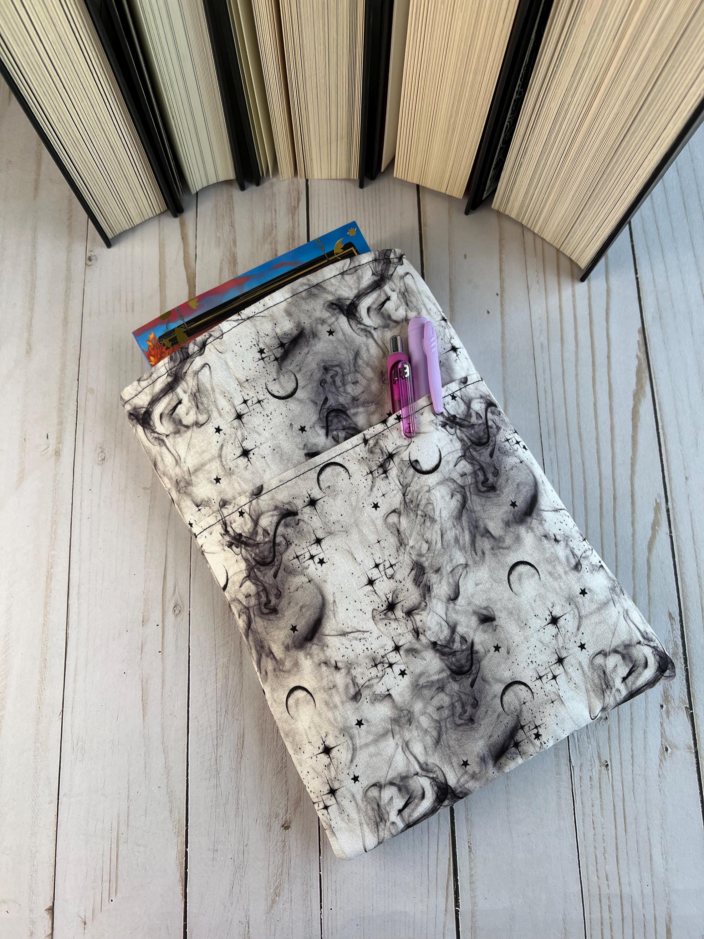 Halloween Book Sleeve - Paperback and Hardback Mystical Book Cover - Front Pocket - Lightly Padded - Gift for Readers, Book Lovers