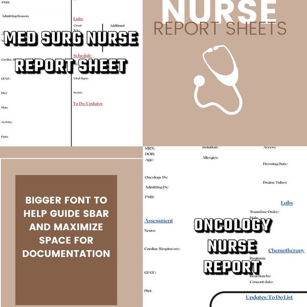 Oncology Nurse Report Sheet