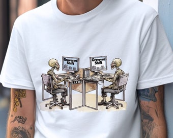 Graveyard Shift Office T-Shirt Unisex Jersey Short Sleeve Tee Office T-Shirt Humor T-shirt Funny Work T-Shirt Office Gift