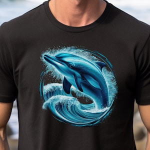 Dolphin T-Shirt Unisex Jersey Short Sleeve Tee Dolphin Splash Tee Gift for Dolphin Lover