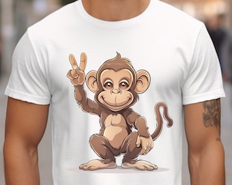【CPGN STUDIO】Heart Monkey Embroidery Short Sleeve T-shirt il_340x270.5868893410_qhhw.jpg