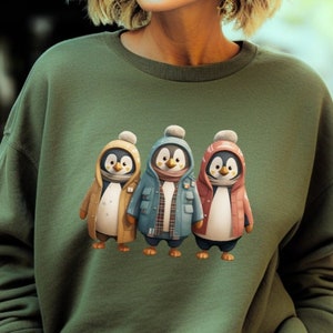 Pinguine Sweatshirt Unisex Heavy Blend ™ Rundhals-Sweatshirt Niedliche Pinguine Sweatshirt Geschenk