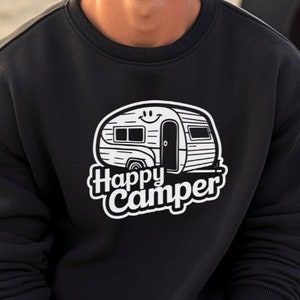 Happy Camper Sweatshirt Unisex Heavy Blend™ Crewneck Sweatshirt Camping Sweatshirt Gift for Camping Lover Gift for Camper