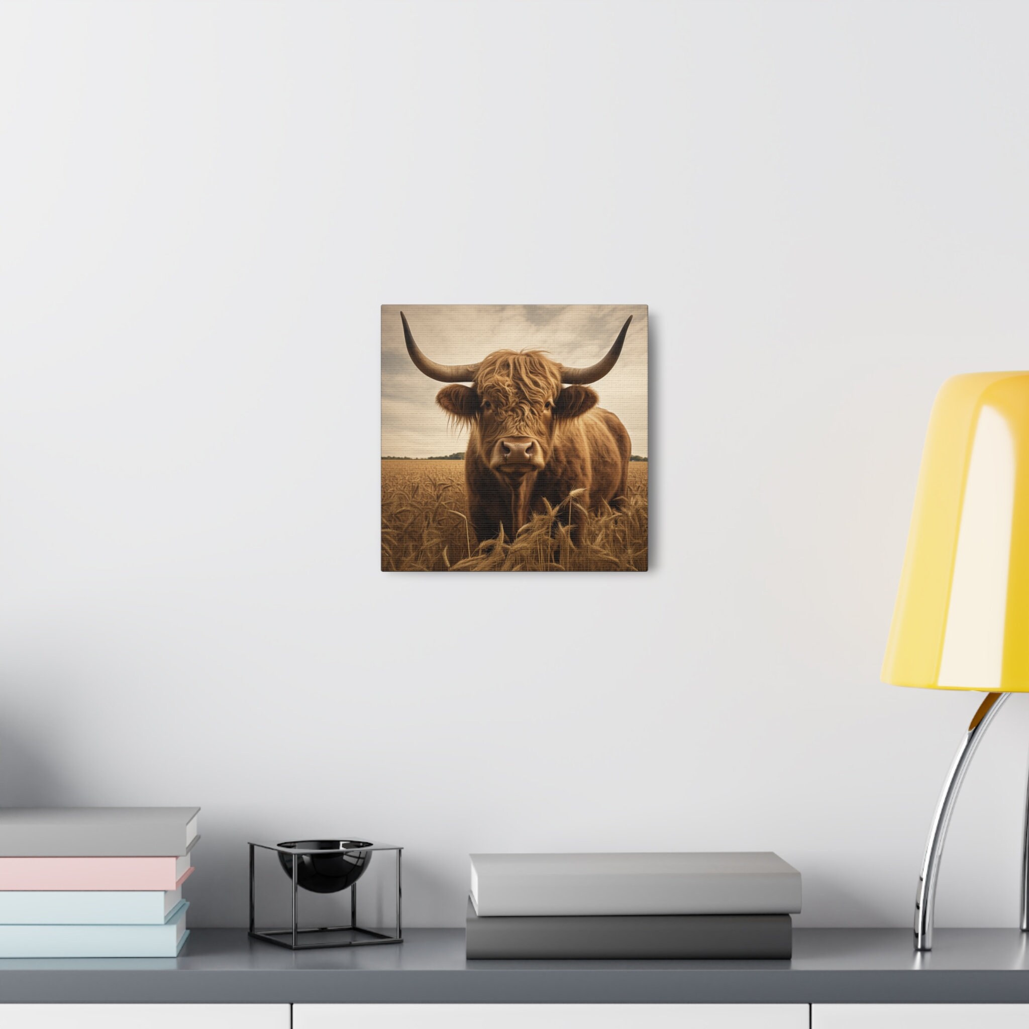 Rustic Bull Rustic Bull Canvas Gallery Wraps Bull Wall Art Rustic Bull Canvas Wall ...