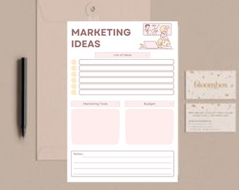 Marketing Ideas Sheet Planner