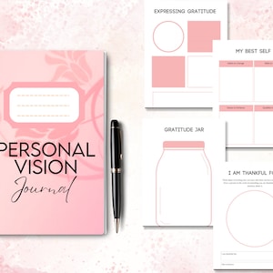 Vision Journal with Daily Prompts, Vision Planner, Inspirational Diary, Goal Setting Notebook, Organizer, Personalized Gift