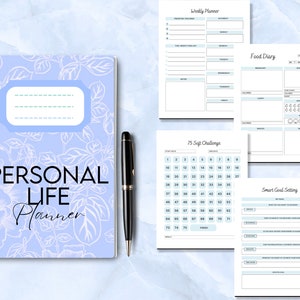 Personalized Life Planner, Custom Planner Organizer, Customizable Journal, Gift For Her, Daily Planner, Unique Design