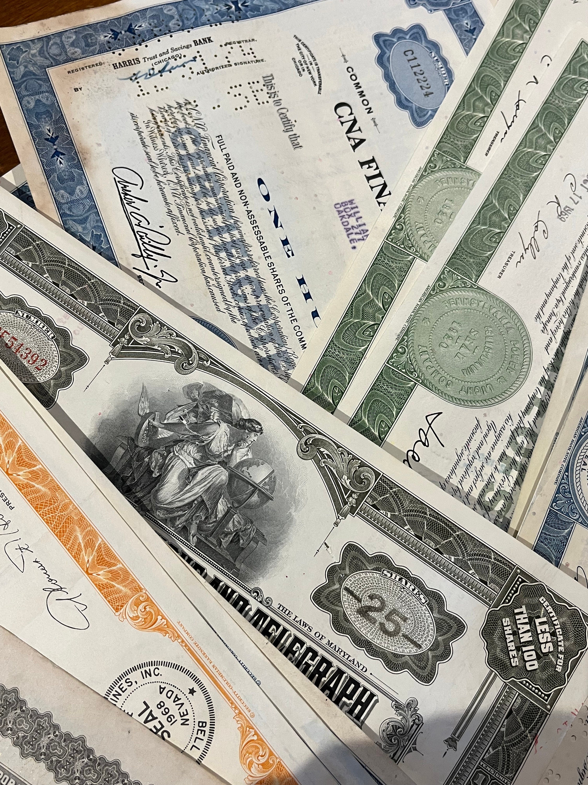 Paper Stock Certificates (each) Etsy Paper Stock Certificates (each) Etsy