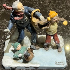 Group of Norman Rockwell figurines