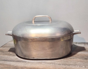 Vintage Wagner Ware Magnalite Oval Roaster with Lid – 8 Quart Cast Aluminum Sidney -O-