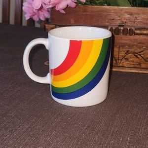Vintage Rainbow Mug FTD Especially For You Coffee Collectable
