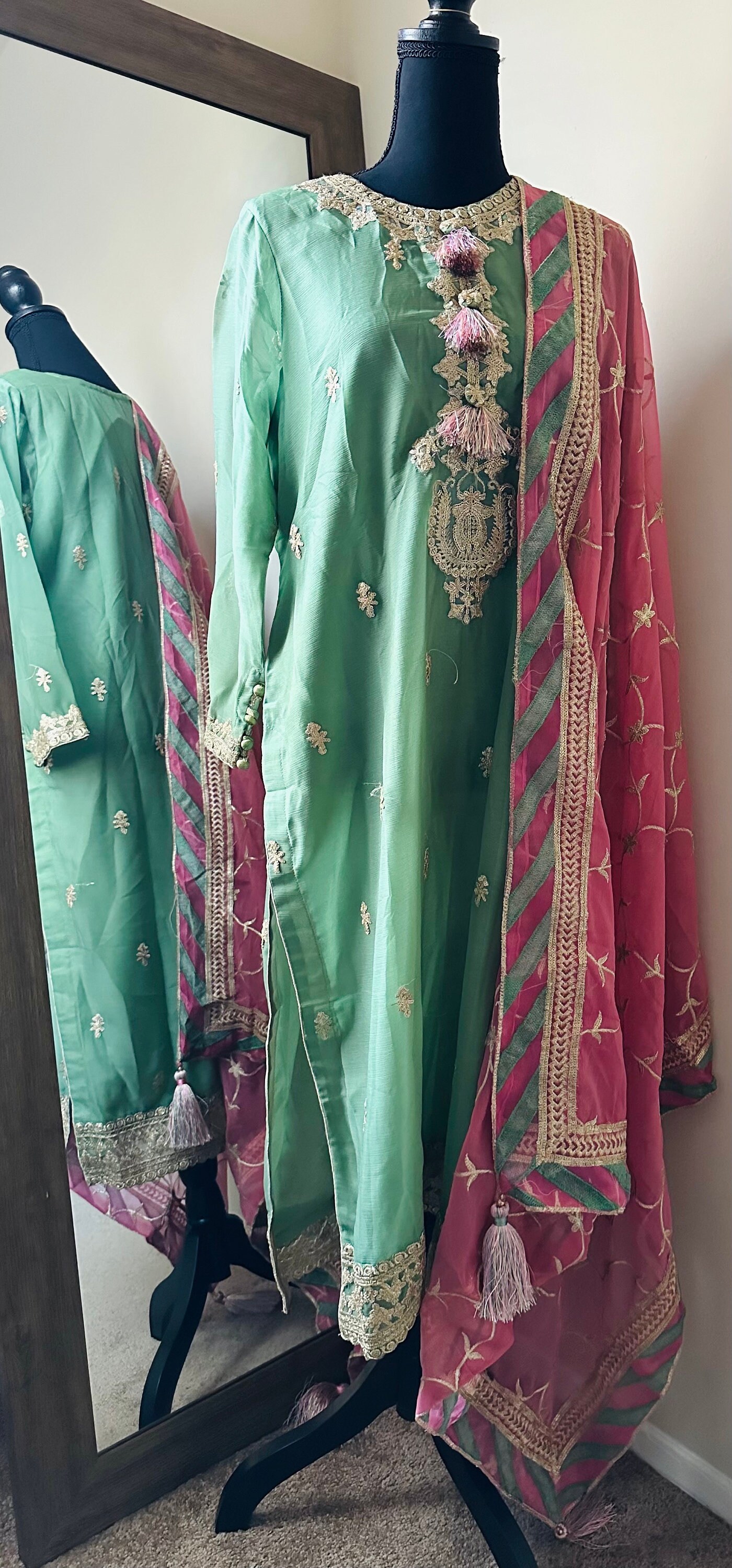 Asim Jofa 3 Piece Custom Stitched Suit - Pink - LB31661 main image 1