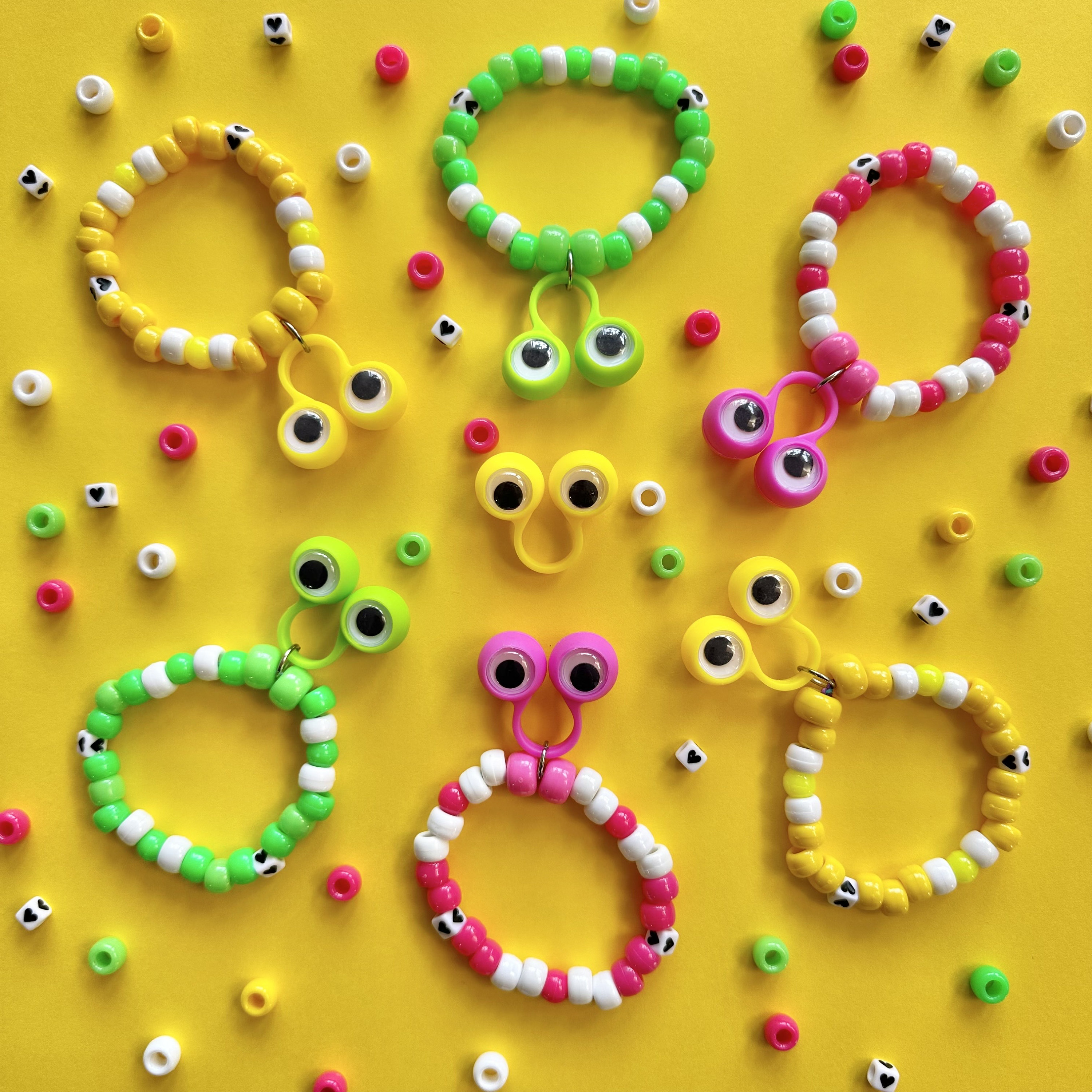 Googly Eye Finger Puppet Kandi Bracelet: Rave Festival Trinket - Etsy