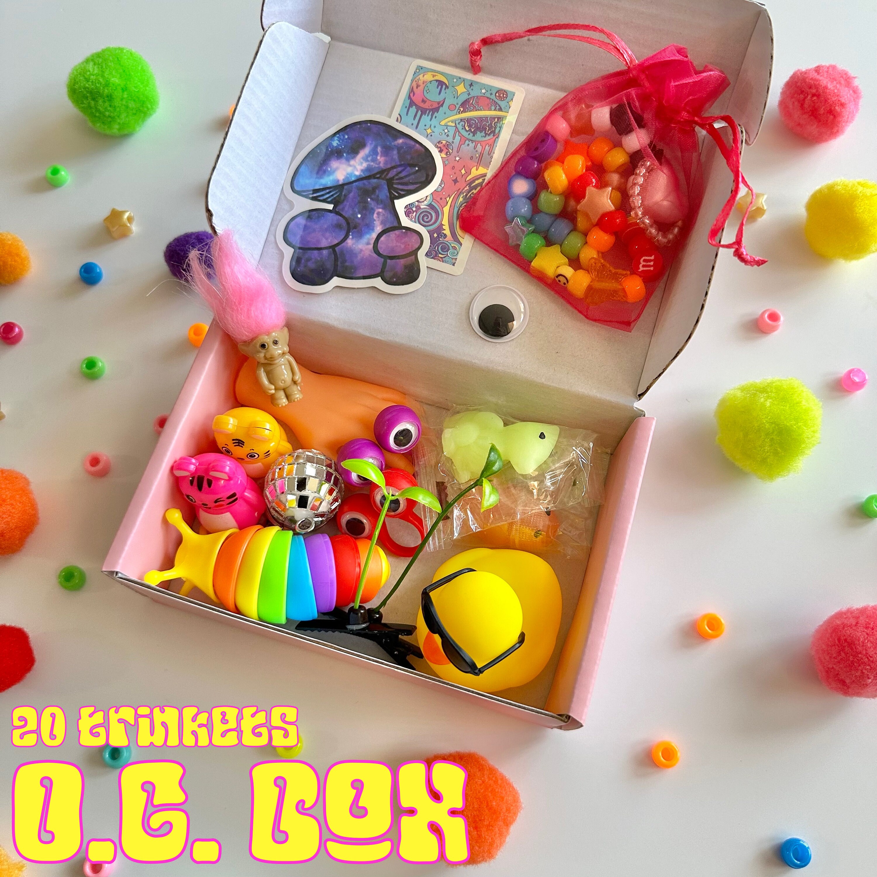 Rave Trinket Box! 25/50pc Festival Accessories, Kandi and Novelty Toys ...