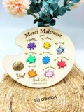 Paint palette for teacher, mistress, ATSEM... souvenir of the school year product logo