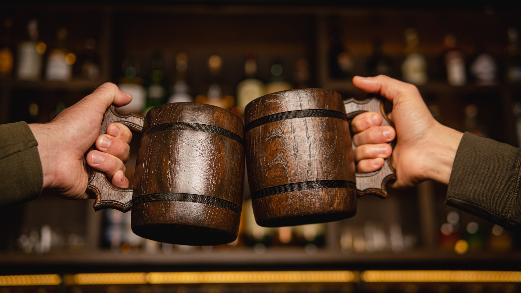 Personalized Wooden Beer Mug Wood Mug Groomsman Mug Large Beer Mug