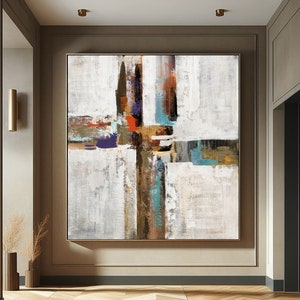 Handcrafted Extra Large Abstract Art - Colorful Textured Canvas Painting for Vibrant Home Decor, Palette Knife Acrylic Painting On Canvas
